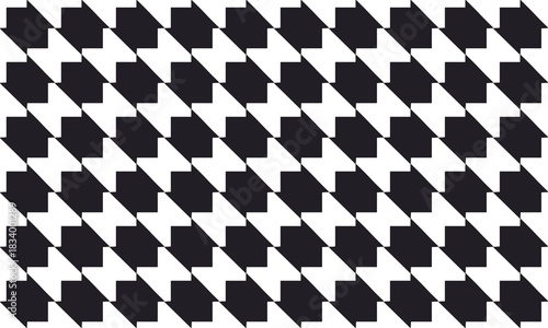 Black and white plaid fabric texture, vintage diamond, warship checkerboard repeat pattern, replete image, design for fabric printing, star