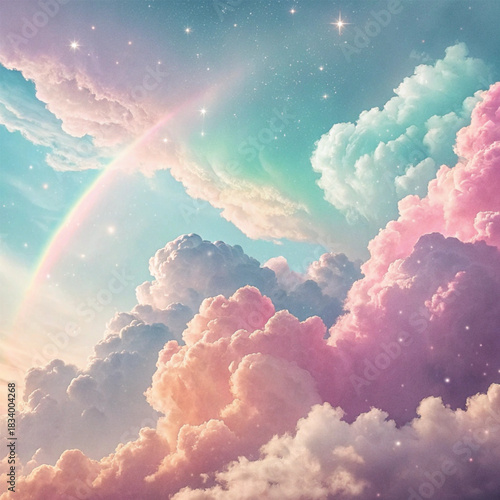 Dreamy Pastel Cloud Background
