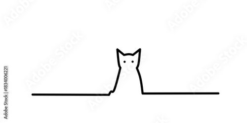 cat logo design. pet care linear style concept element
