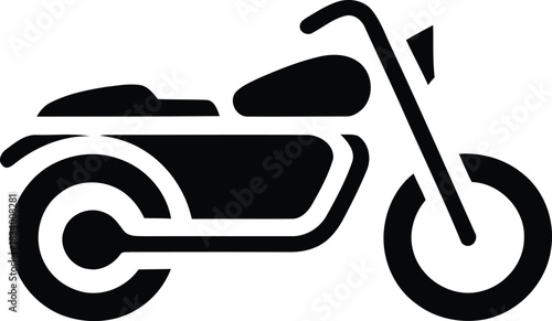 Stylized motorcycle vector graphic minimalist design for transportation and leisure riding illustration artwork