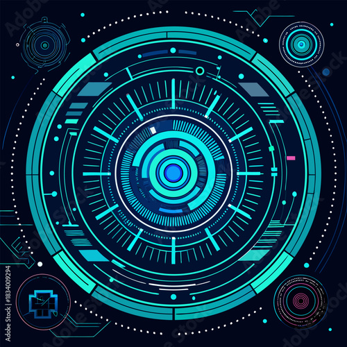 abstract background tecnology with circles