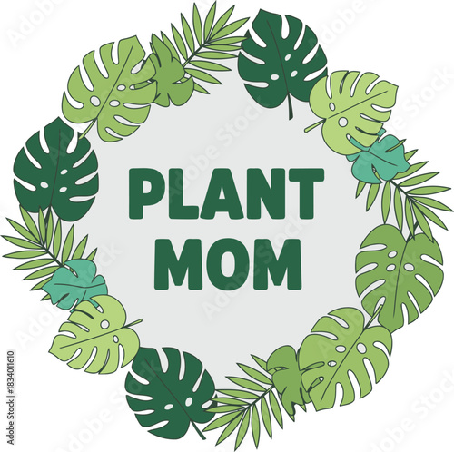 Celebrate your love for houseplants with a decorative plant mom wreath in botanical style