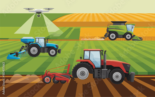 Precision Farming with Drones and Tractors Revolutionizing Agriculture and Modern Crop Management Techniques