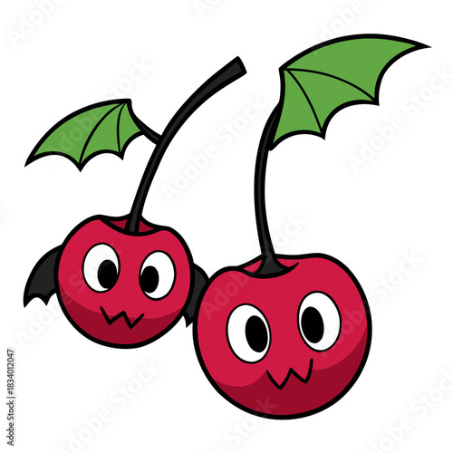 vector illustration of cherry