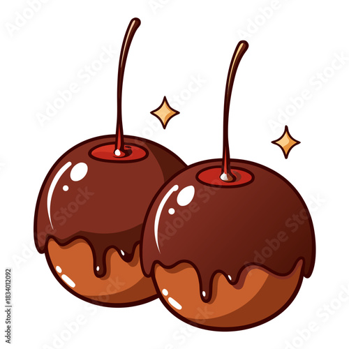 chocolate cake with cherry