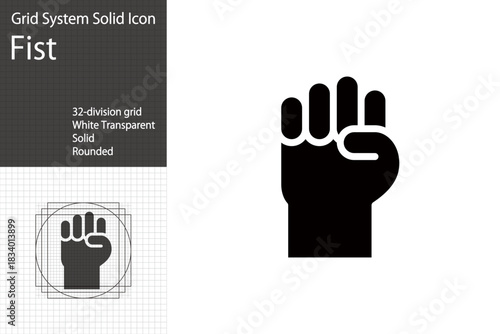 Fist and victory sign hand icons, protest and strike icons