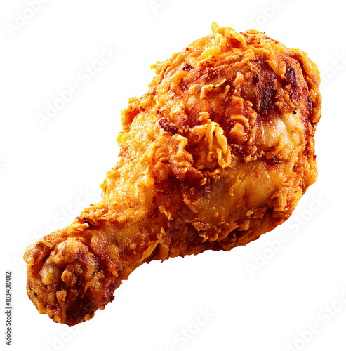 fried chicken leg, transparent background, png file for photoshop 