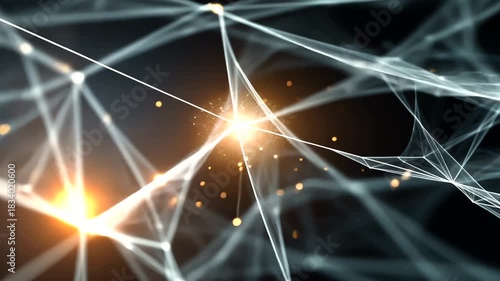 Dynamic Abstract Light Waves and Glowing Particles Creating Energetic Background Effects