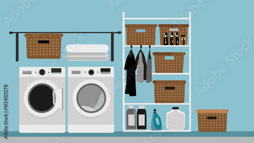 washing machine in the kitchen