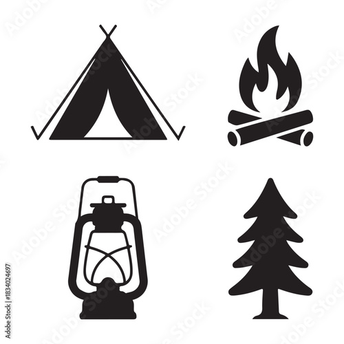 Pine tree natural evergreen organic outdoor symbol