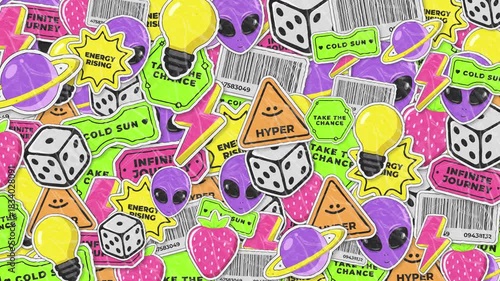 Cartoon Stickers Transition Overlay 19