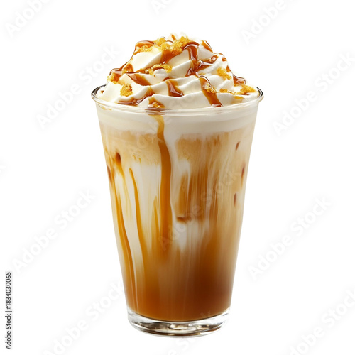  Iced caramel macchiato isolated on transparent background.png