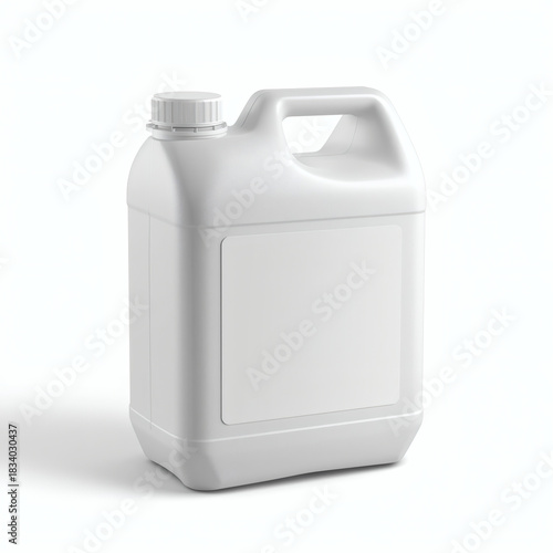 Minimalist White Plastic Gallon Jerrycan Mockup