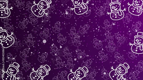 A Snowman Line Lost in Christmas Snow Doodle Breeze flows for greeting videos, branding stories, seasonal promos, animated textures, and creative winter displays