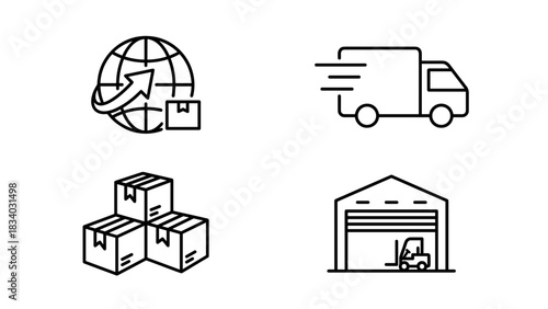 Global logistics delivery services worldwide shipping and distribution supply chain management express transport