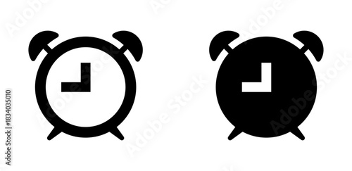 Alarm clock icon. Reminder, notification symbol