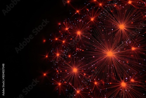 Abstract Visualization of Decentralized Finance Concepts with Dynamic Light Particles and Connections