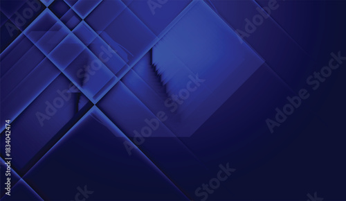 Abstract blue geometric shapes pattern with dark and light gradient tones for modern backgrounds and creative designs creating a sophisticated look
