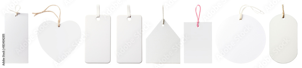 Fototapeta premium PNG Diverse blank tags collection, element set on transparent background