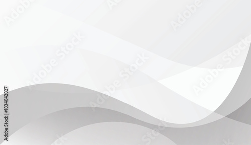Abstract Waves, White and Gray, Curves, Smooth Lines, Backgrounds Design, versatile backdrop for presentations, websites, and creative projects offers a modern and sophisticated aesthetic