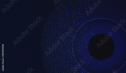 Abstract Circles: Blue, Concentric Rings, Minimalist Design, Background. Use for modern graphic design projects and futuristic tech visuals. 171 characters