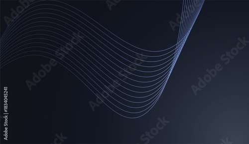 Abstract blue waves, flowing lines, curved shapes, smooth gradient background for digital design and presentations, adding depth and visual interest