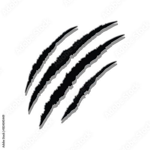 Claw Slash Effect Grunge Scratch Marks Illustration