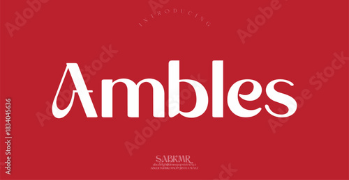 Ambles Sports minimal tech font letter set. Luxury vector typeface for company.