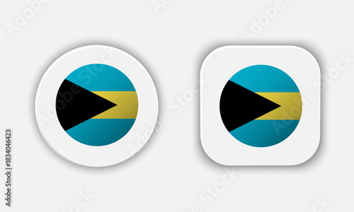 Free Download Bahamas Rounded National Flag Button Icon - GFXLoad