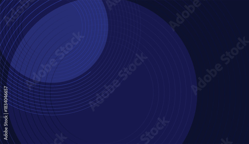 Abstract Circles blue background, with curves, line details, and circular design elements, excellent for modern digital backgrounds and simple presentations