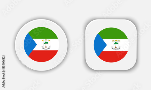 Equatorial Guinea Rounded National Flag Button Icon