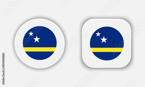 Curacao Rounded National Flag Button Icon