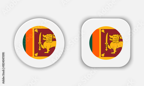 Sri Lanka Rounded National Flag Button Icon