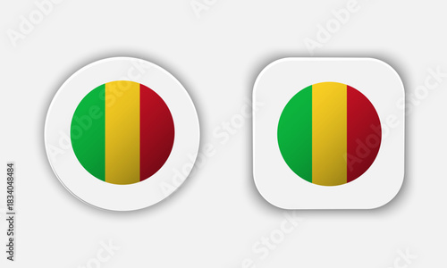 Mali Rounded National Flag Button Icon Free Download Mali Rounded National Flag Button Icon - GFXLoad