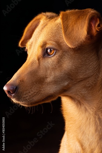 liberality. Closeup portrait of an adorable dog with soft lighting and copy space. wildlife magazines, conservation campaigns, designed for nature documentaries and education.
