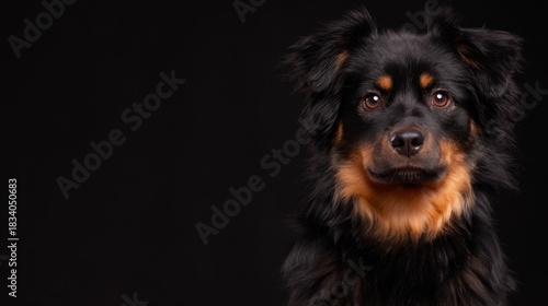 liberality. Closeup portrait of an adorable dog with soft lighting and copy space. wildlife magazines, conservation campaigns, designed for nature documentaries and education.
