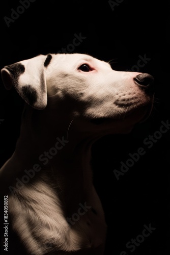 liberality. Closeup portrait of an adorable dog with soft lighting and copy space. wildlife magazines, conservation campaigns, designed for nature documentaries and education.
