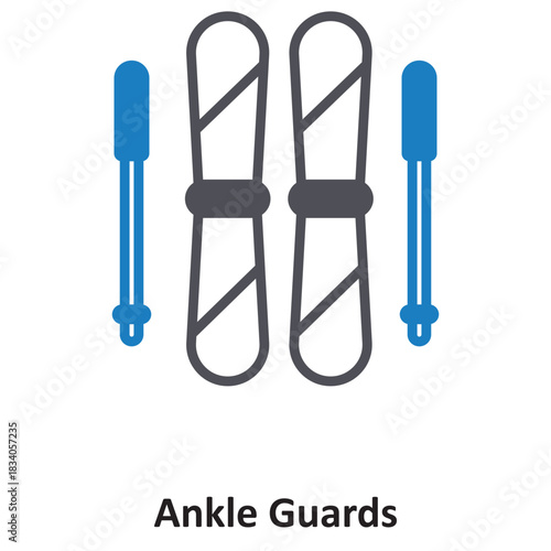 Ankle Guards Vector icon which can easily modify or edit