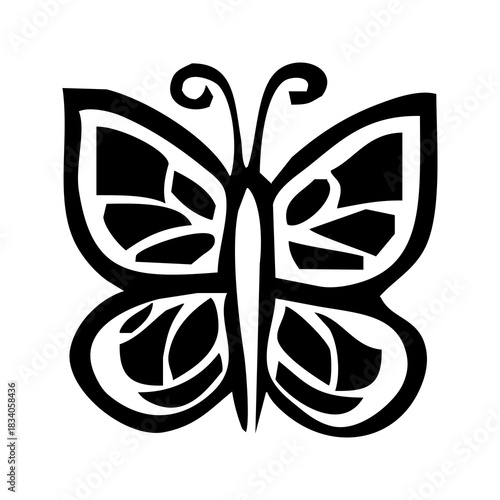 butterfly design on white background