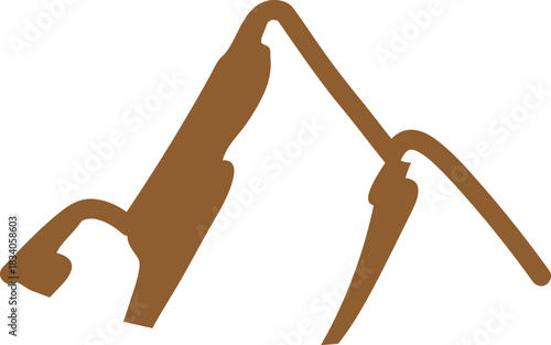 Mountain Peak Outline Minimal Line Art