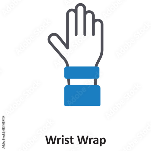 Wrist Wrap Vector icon which can easily modify or edit