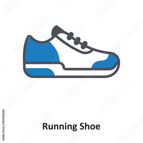 Running Shoe Vector icon which can easily modify or edit