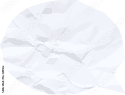 Crumpled Paper Speech Bubble