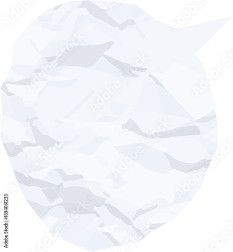 Crumpled Paper Speech Bubble