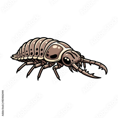 vector antlion with white background