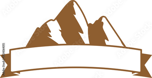 Mountain Emblem with Ribbon Badge