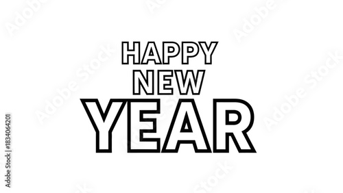 Happy New Year Celebration Wishes Greeting Card Festive Season.