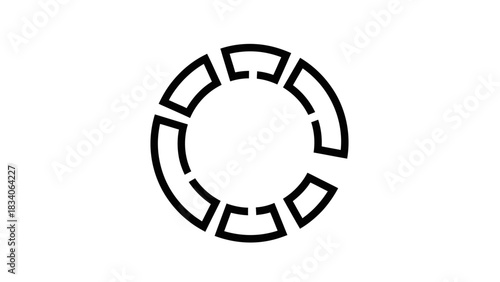Abstract Circular Loading Icon Graphic Design.