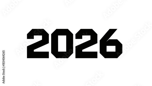 Bold black numerals representing the year 2026.