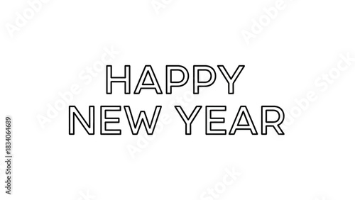 Happy New Year Celebration Wishes Greeting Card Festive Season.